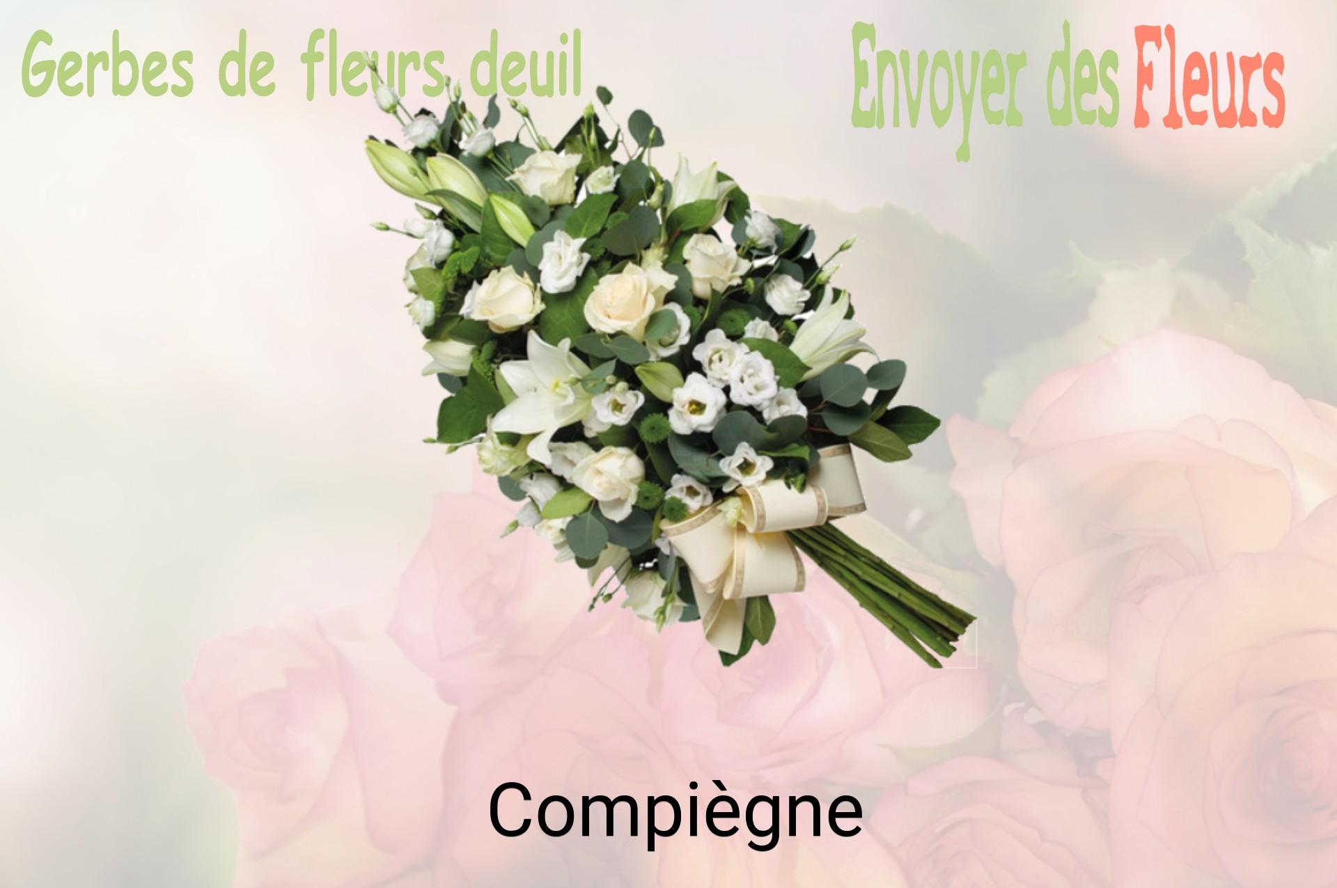 Gerbe de fleurs de deuil livrée à Compiègne